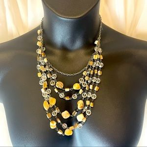 Multi layered stone necklace